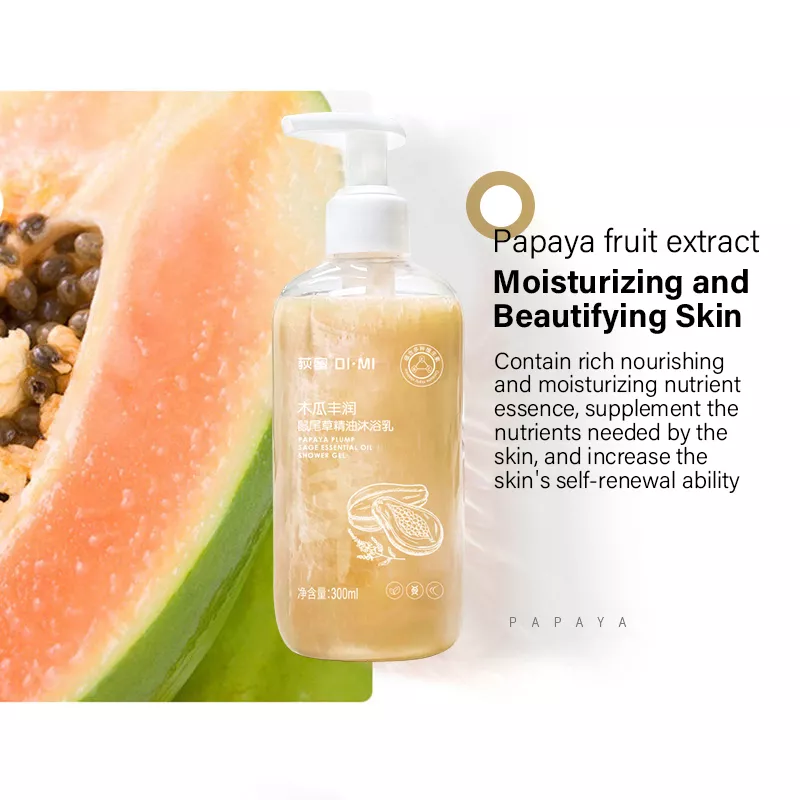Papaya Rich Sage Essential Oil Shower Gel